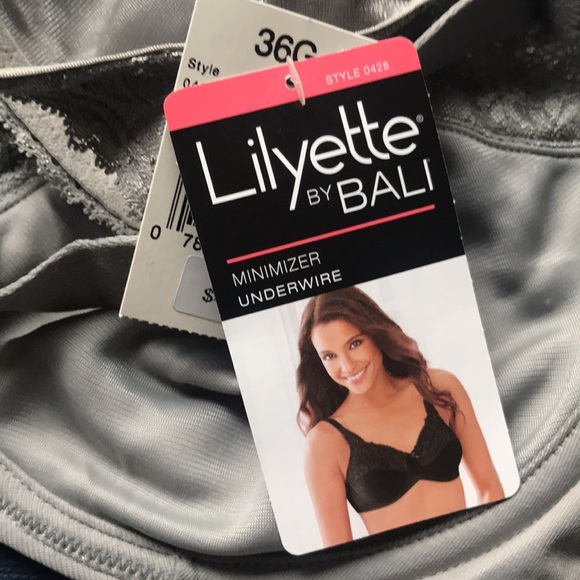 NWT Lilyette by Bali Minimizer Underwire Bra Style 428 Grey 36G - Picture 8 of 9